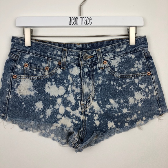 Levi's Bleached Cut Off Jean Shorts